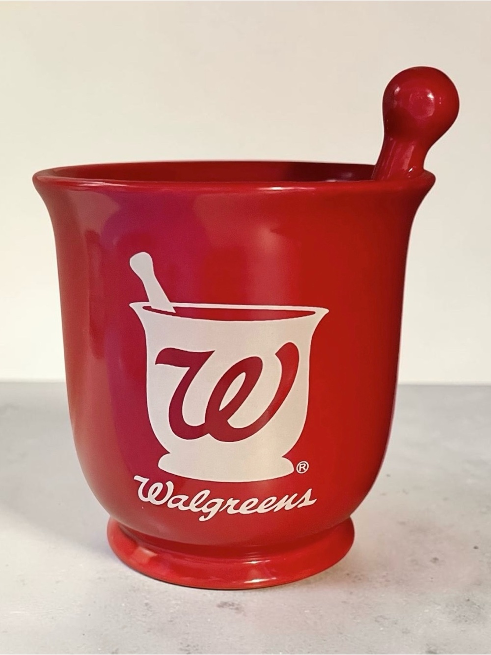 Vintage Walgreens Promo Decorative Mortar Pestle Cup Pen Pencil Holder Planter